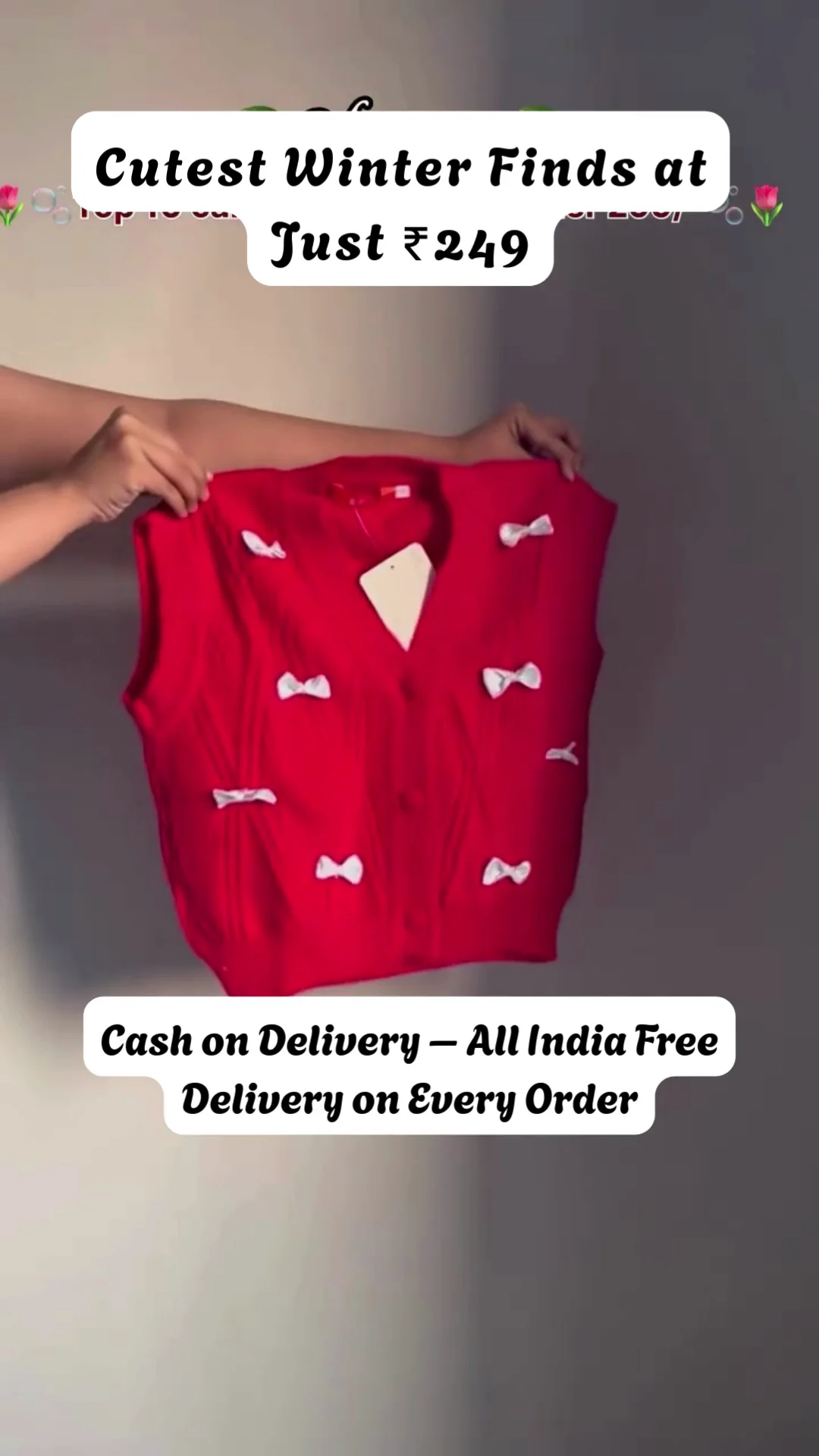 Women's Cute Knitted Sleeveless Winter Sweater Stylish Casual Party Wear